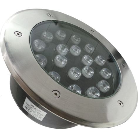 Silamp – Spot encastrable extérieur sol 18W IP65 220V – Lumière blanche neutre 4000K – Angle de diffusion 60° – Acier inoxydable durable