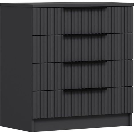 Commode 4 tiroirs Thoosa L72cm Anthracite (1/5)