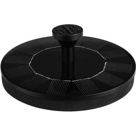 Un ensemble de pompe à fontaine flottante à énergie solaire, adapté à la décoration de jardin, de piscine et d'étang (noir). (1/5)