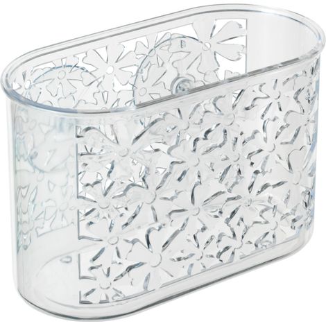 WENKO Universalablage Blumen klein, Kunststoff, 19x12x10cm, Transparent (1/3)