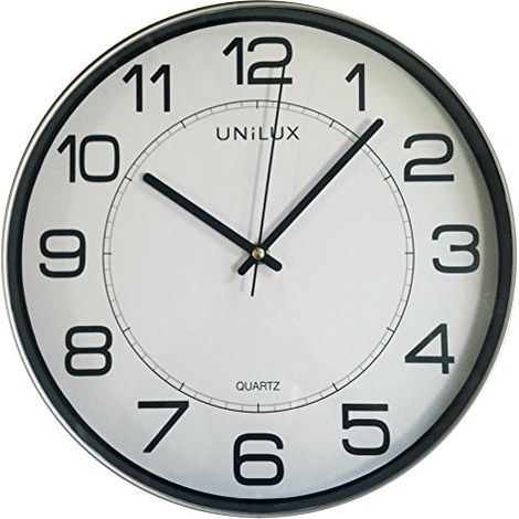 UNILUX MAGNET PENDULE, PLASTIQUE, GRIS MÉTAL, 30,8 X 30,8 X 4,8 CM 400094406