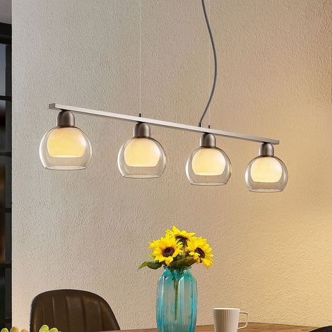 [GEBRAUCHT] B-Ware Lucande Kaiya Hängeleuchte Leuchte Lampe Hängelampe Glas Vierflammig