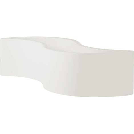 Wave Pot  Bianco Vaso decorativo in polietilene originale Slide colorato giardino di design esterno interno bar ristorante hotel (1/3)