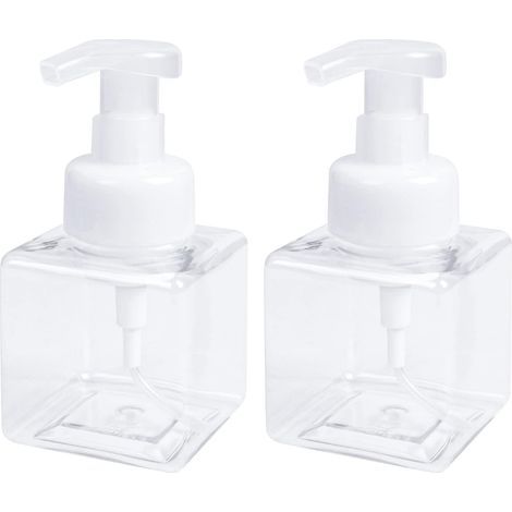 2er-Pack Schaumseifenspender, 250 ml (8,5 oz), leere Pumpflasche für Küche oder Bad – Handseife, Gesichtsreiniger