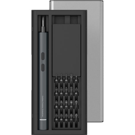 Tournevis électrique 25 en 1 Mini tournevis de précision avec 20 embouts Kit d'outils de réparation magnétique portable rechargeable avec lumières LED pour téléphones Montres Bijoutiers Ordinateurs p (1/5)