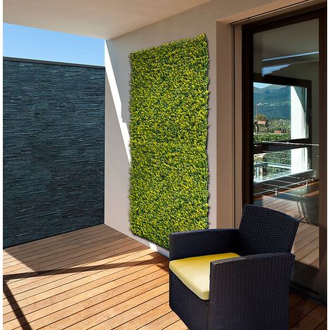 Panneau décoratif synthétique Buxus - Vert - 1x1m
