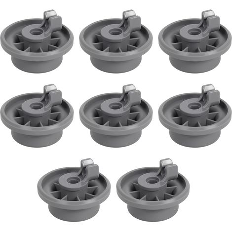 Roues De Panier Inférieur Lave-Vaisselle - 37mm Gris Universel - Remplacement Facile Sans Outil - Lot De 8 Pièces (1/5)