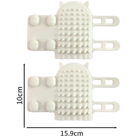 Pet Tickling Artifact, 2pcs Artifact de Chatouillement, Brosse de Coin Pour Chat, Artefact de Chatouillement pour Animaux de Compagnie, Self Groomer Brosse Massage Chat, Autonettoyante (1/3)
