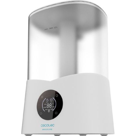 Cecotec Humidificateur BreezeCare 2600 Light Smart. 260 ml/h d’Humidification maximale, 3 Vitesses, Minuterie jusqu’à 8 Heures