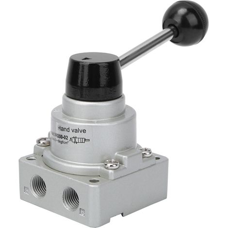 G1/4-Zoll-Hebelhandventil, direktwirkend, Aluminiumlegierung, 3-Wege-Ventil, VH200-02, 0–8 kgf/cm² (1/5)