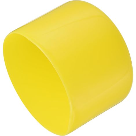 2Pcs Embouts en Caoutchouc 75mm de Diamètre Intérieur Capuchon Rond en Vinyle pour Vis, Protection de Pieds de Meuble, Tube, Jaune (1/4)