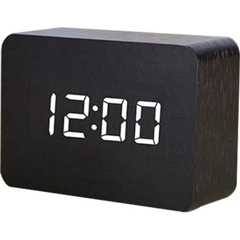 Réveil numérique LED avec date et format 12/24 heures - Convient pour la maison, la chambre, le bureau, horloge numérique (1/4)