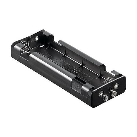 Portapilas para 6 pilas FR14, HR14, LR14  Negro