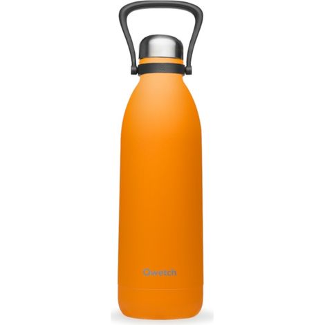 Bouteille isotherme 2 litres POP Double paroi Chaud 16h Froid 48h Orange - QWETCH