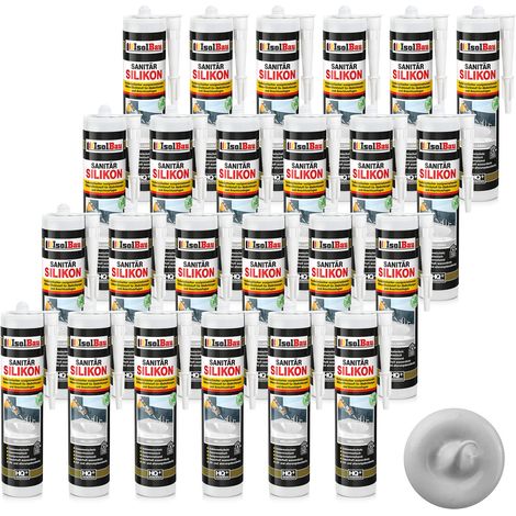 IsolBau Sanitärsilikon Hellgrau 24 x 300 ml (1/5)
