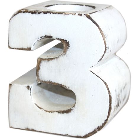 Numéro d'anniversaire en bois - N°3- Vendu par 1 (1/4)