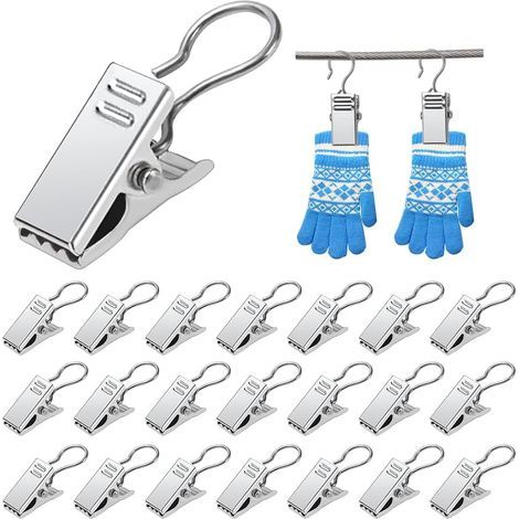 85 pezzi di clip per tende in metallo, clip decorative per tende, ganci per appendere, per decorazioni domestiche, argento (1/5)