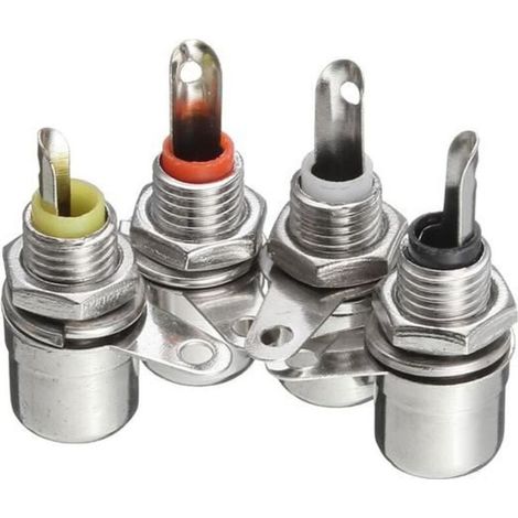 Bardusch - TEMPSA 4PCS RCA Phono Châssis Panneau Prise Connecteurs (1/4)