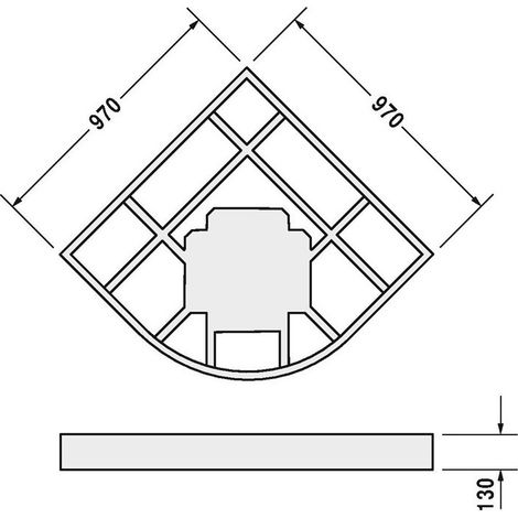 Support de baignoire Duravit pour 720136 1000x1000mm