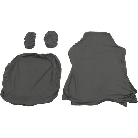 Housse de chaise gaming, couleur unie, fibre de polyester respirante, haute résilience, housse de chaise de bureau avec housse d'accoudoirs, usage domestique, gris foncé.