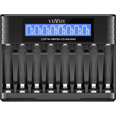 8 Slots AAA AA Chargeur de Batterie pour 1.2V AA AAA Batterie (1/5)