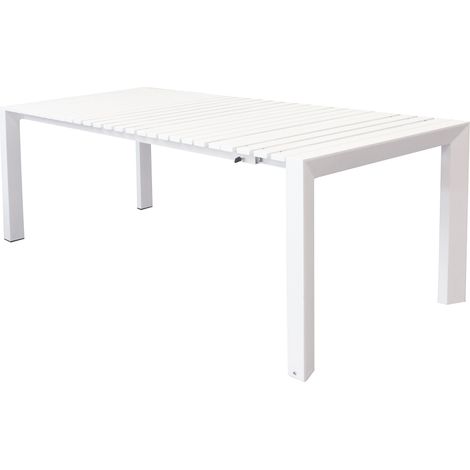 BRUNO - tavolo con struttura in alluminio verniciato bianco o antracite (1/4)