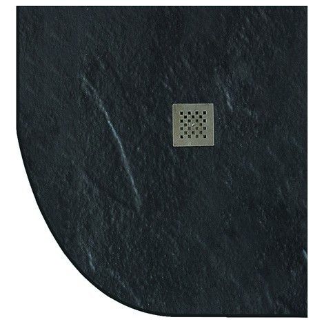 Piatto doccia pietra 90x90 semicircolare colore nero antracite kamalu