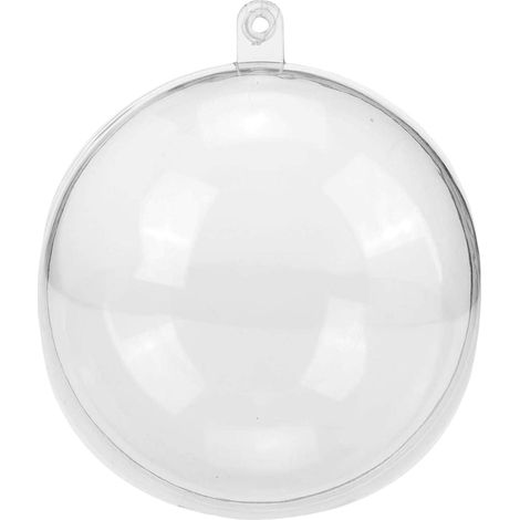 Grande boule de Noël transparente en plastique creux, idéale pour décorer une vitrine, un lieu de fête ou un centre commercial. (1/5)
