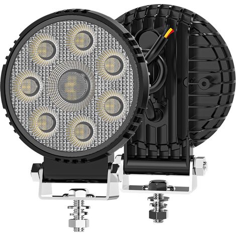 Phare de travail LED 4 pouces rond 26W 3200LM IP67, éclairage grande surface pour voiture, camion, moto, quad, engin de chantier, agricole, chariot élévateur et bateau(4pcs) (1/5)
