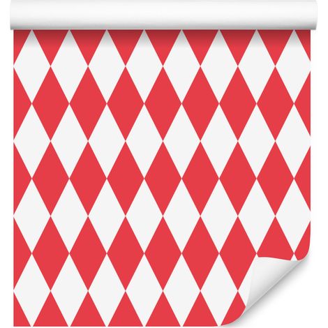 Carta da parati Arlecchino Diamante Corallo, Centro Corallo per Soggiorno e Camera da letto 50x1000 cm (1/5)