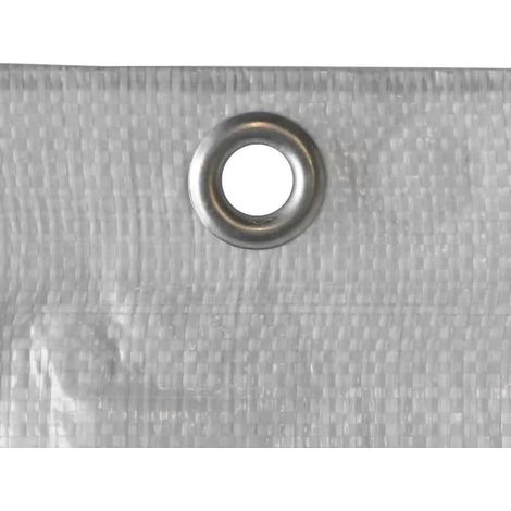 Bâche échafaudage 3,10 x 10 m, 150 g/m², bâche de protection, blanche (1/3)