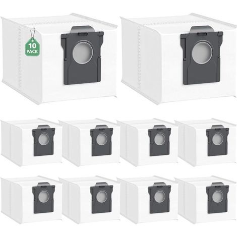 Lot de 10 sacs d'aspirateur X40/X50 Ultra pour aspirateur Dreame X40/X50 Ultra/L10s Pro Ultra Heat, L40 Ultra/L10s Ultra Gen 2/Mova E30 Ultra/P50 Pro Ultra, sac de rechange de grande capacité de 3,2 l