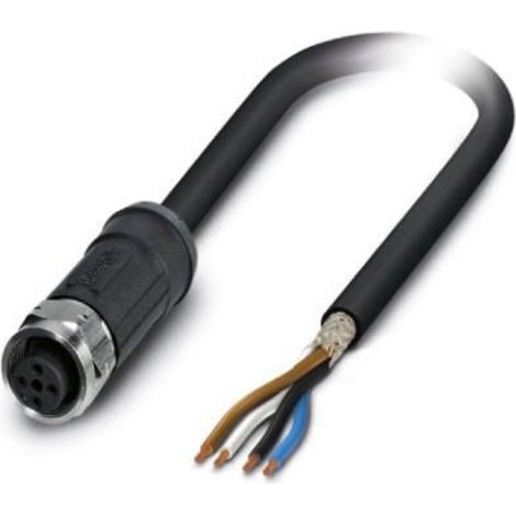 Phoenix Contact 1454163 Connettore confezionato per sensore o attuatore M12 Presa dritta 5.00 m Numero di poli: 4 1 pz. (1/3)