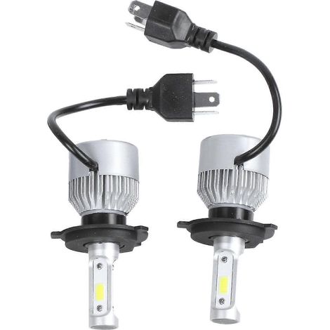 2 S2 H4 72W 8000lm LED-Lampen für Autoscheinwerfer, Abblend-/Fernlicht, 6000K Weiß - AquaForge