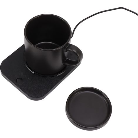 USB-Milchbecherwärmer, 55 °C, mit 3 Temperatureinstellungen für den Heim- und Bürogebrauch (schwarz) (1/5)