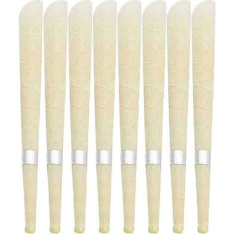 Bougeoirs en Cire d'abeille Naturelle thérapie Kit de Bougie de Cire d'oreille Pure en Cire d'abeille (8 Bougies d'oreille avec 4 disques de Protection d'oreille) (1/5)