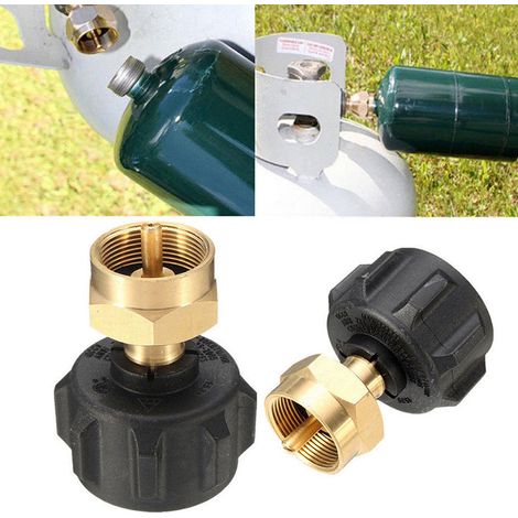 L'adaptateur de recharge de réservoir de bouteille de gaz en laiton convertit POL en QCC1 pour barbecue extérieur (1/5)