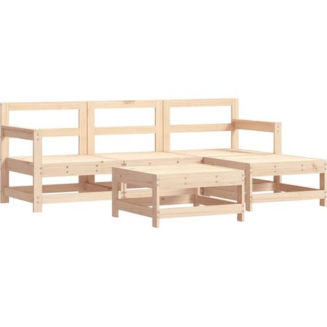 Maison Exclusive - 5-tlg. Garten-Lounge-Set Massivholz Kiefer (1/5)
