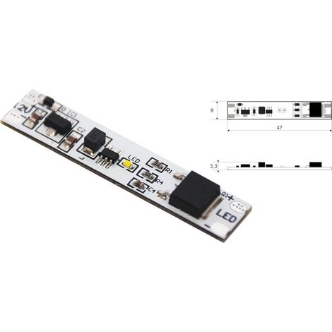 HE-WDL-2: HE-WDL-2: Interruttore a sfioramento per strisce LED 12V 60W 5A LED bianco neutro