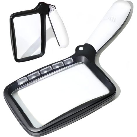 Illuminated Reading Magnifying Glass, 3X Large Illuminated Magnifying Glass with 5 LED Lights Portable Ideal for Seniors, Children, Hobbies, Crafts, Watchmakers (1/4)