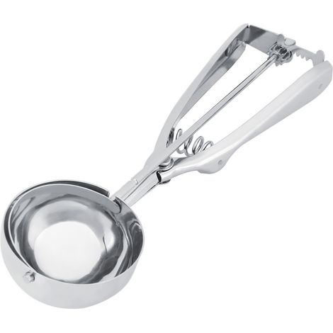 Eiskugelportionierer aus Edelstahl mit Auslöser, 6 cm, ideal für Kekse und Desserts, langlebiges Profi-Set. (1/5)