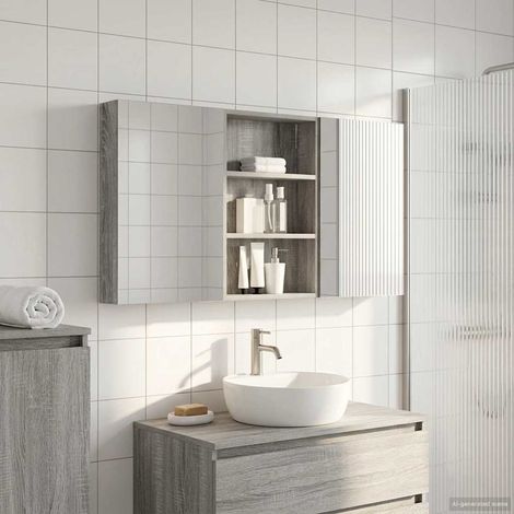 vidaXL Ensemble de Meubles de Salle de Bain 3 pcs 120 x 10,5 x 60,5 cm