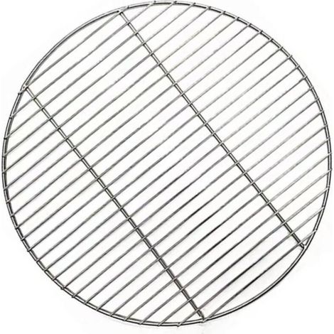 Grille ronde en acier inoxydable pour barbecue, camping, cuisson en maille, 38 cm de diamètre, construction soudée durable, (1/3)