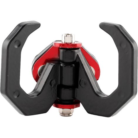 Support de fixation universel en alliage d'aluminium pour sacoche de moto, noir/rouge. (1/5)
