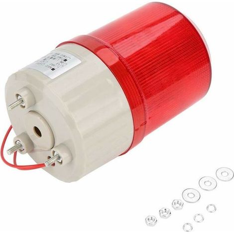 Feu d'Avertissement Voyant Alarme LED Rouge BEM-1081 220V Eclairage Tournant Système d'Eclairage Acousto-optique pour Système d'Alarme (1/5)