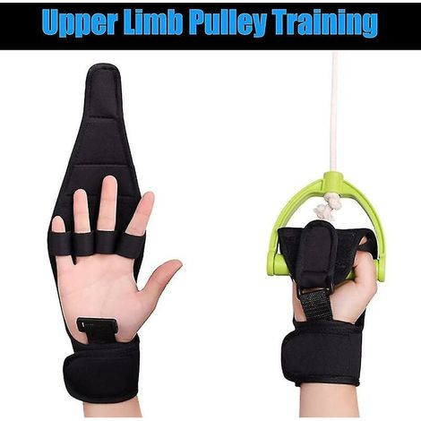 Schwarze Trainingshandschuhe zur Rehabilitation von Spastiken mit Fingern