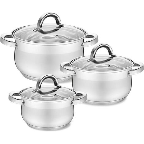 Set di 6 pentole (1,8 l, 2,5 l, 3,5 l) Maestro MR-3522-6M