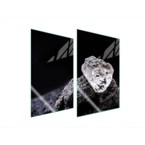 Plaque de protection en verre pour cuisine 2x35x52 pierre (1/5)