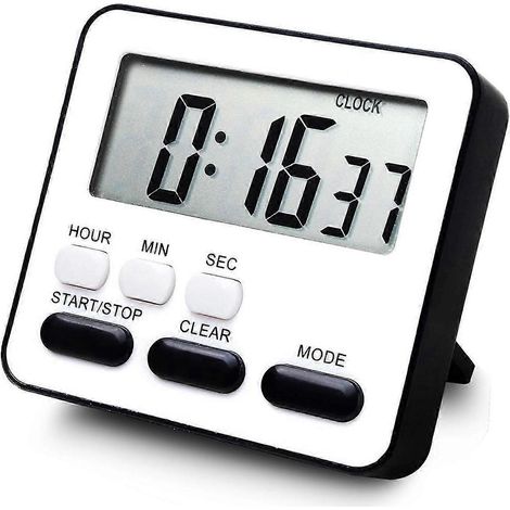 Minuteur de cuisine avec compte à rebours et fonction avance/descente, réveil multifonctionnel (1/5)