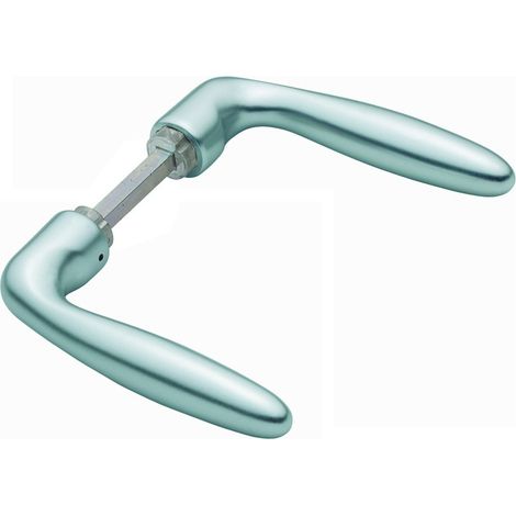 Türdrückerpaar Verona 1510 Aluminium F1 ohne Rosetten Vierkant 8 mm (1/4)